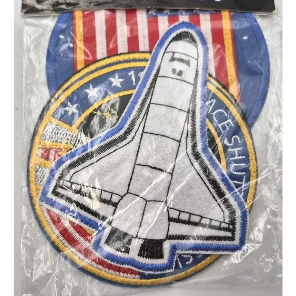 NASA Astronaut Space Shuttle US Flag Apollo 11 Embroidered Iron-on Patches 5-pcs - Picture 5 of 6